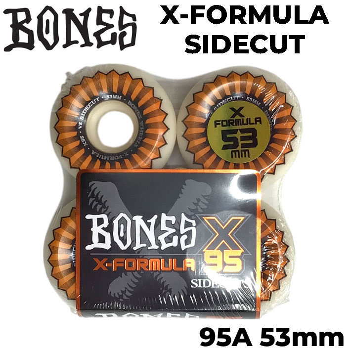スケートボード ウィール BONES WHEEL X-FORMULA SIDECUT ボーンズ ウィール 53mm 95A [11] V5 スケボー 4個セット エックスフォーミュラ