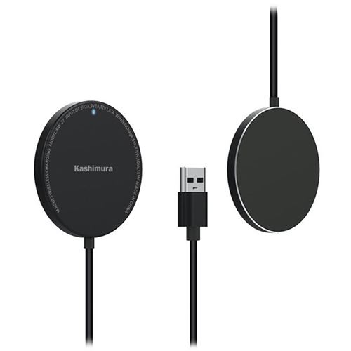 ■商品説明 ●Mag Safe対応i Phoneシリーズなどにマグネットで固定して、充電できるワイヤレス充電器。 ●磁石によりコイル位置が合うので、Mag Safe対応i Phoneを効率よく充電可能