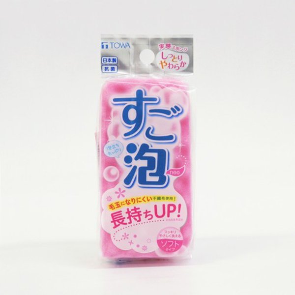■商品説明 ○特殊加工のスポンジを使用していますので、泡立ち・泡もちが良く手になじみます。 ○耐久力がアップした不織布をしようしていますので、毛玉になりにくいです。 ○スリムなリーフ型スポンジなので持