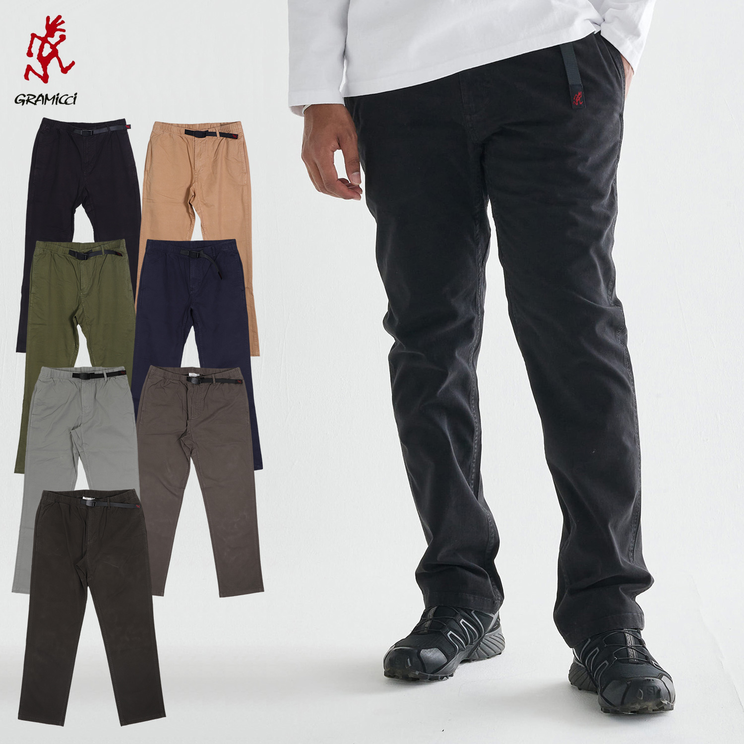 商品番号 gra-g109-ogsグラミチの新定番NNパンツからジャストレングスに仕上げた「NN-PANT CROPPED」の登場です。ブランドのルーツであるクライミングシーンでの機能性はそのまま、ス