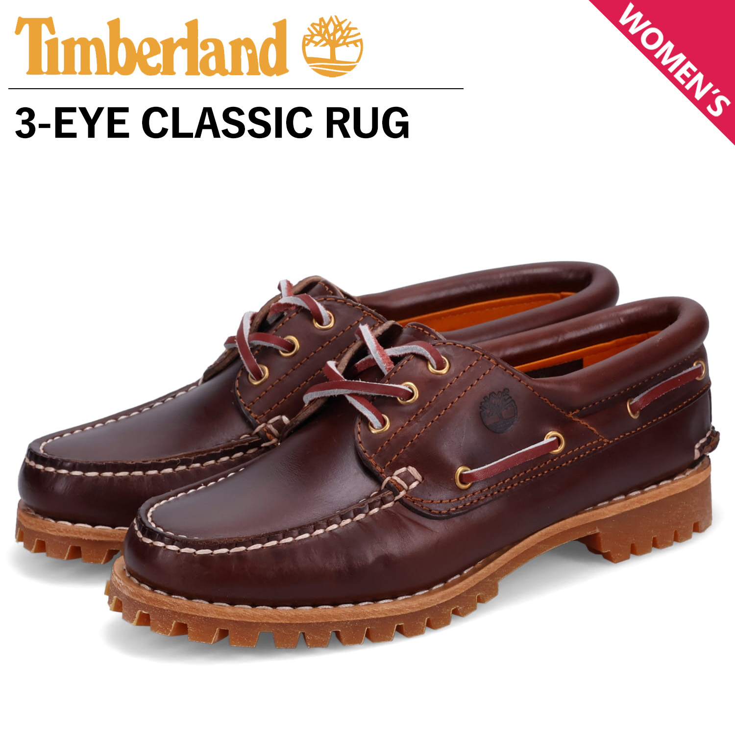 ティンバーランド Timberland デッキシューズ レディース HERITAGE NOREEN 3 EYE HANDSEWN ブラウン 51304