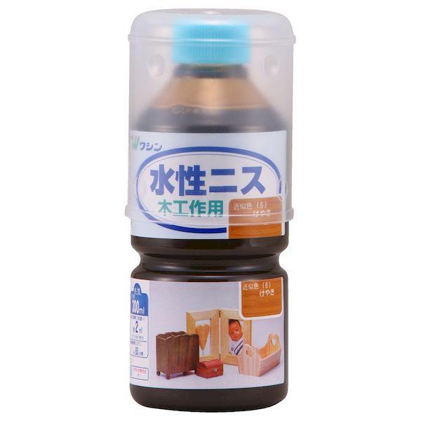 和信ペイントメーカーお問い合わせ：0480-48-2725【商品説明】●着色とつや出しが同時にできる工作用ニス●屋内に飾る木の工作品●塗り面積（2回塗り）：約2ｍ2（畳約1枚）●乾燥時間（20℃）：約