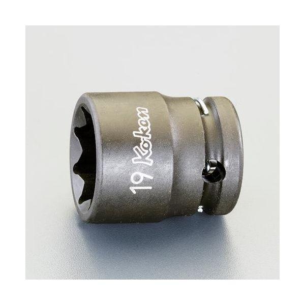 ED3334082 エスコ EA164DN-222 1／2"DR／22mm インパクト八角ソケット 二重四角 EA164DN222