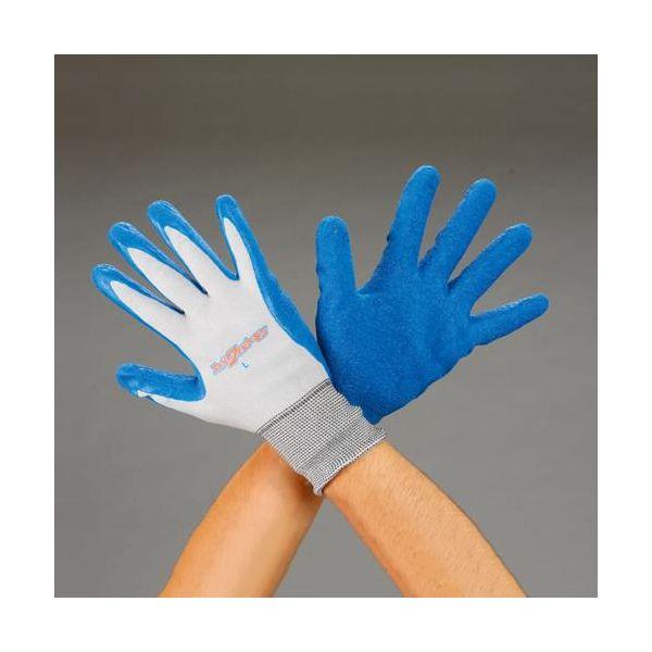 エスコ EA354AB-90 S／215mm 手袋 薄手 天然ゴム張り EA354AB90