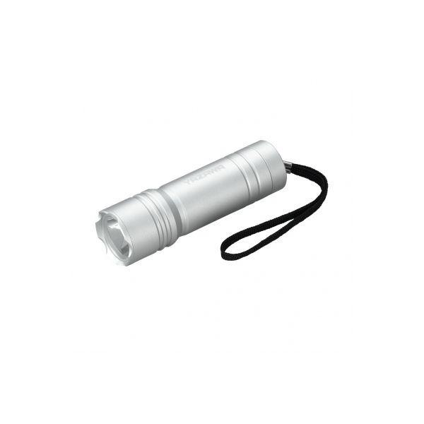 【商品説明】●材質:アルミ●光源:白色LED×1灯(交換不可)●電源:単4形乾電池×4本(別売)●光束:HIGH:約240lm LOW:約35lm(最大値)●防水性能:IP-X4相当●照射距離:約16