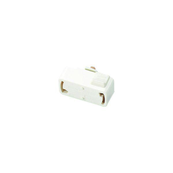 【商品説明】●色:ホワイト●ライティングレール用●定格容量:125V 6Aまで●材質:ABS樹脂●本体寸法(mm):約W53×H30×D30●本体重量(g):約25家電，生活家電，OAタップ