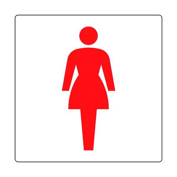 【商品説明】【特長】●壁面へ直接固定するタイプのトイレ表示です。【用途】●トイレ入口への設置に。【仕様】●表示内容：女性ピクト●取付仕様：壁面タイプ●縦(mm)：150●横(mm)：150●厚さ(mm