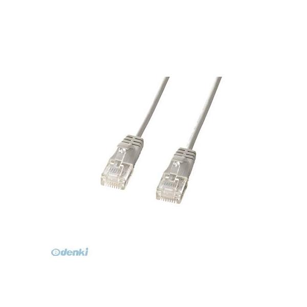 ED1571233 サンワサプライ KB-SL6-10 カテゴリ6準拠極細LANケーブル（ライトグレー、10m) KBSL610 SUPPLY