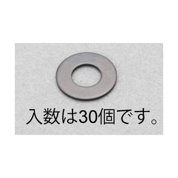 ED1780472 エスコ EA949LX-1206 Ｍ６ 平ワッシャー（ステンレス／黒色／ＪＩＳ／３０枚） EA949LX1206【キャンセル不可】