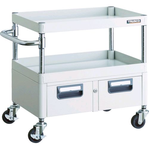 ED2261550 トラスコ TRUSCO PEW-662W-W ツールワゴン フェニックスワゴン 省音 ６００Ｘ４００ＸＨ６００ ２列引出付 ホワイト PEW662WW