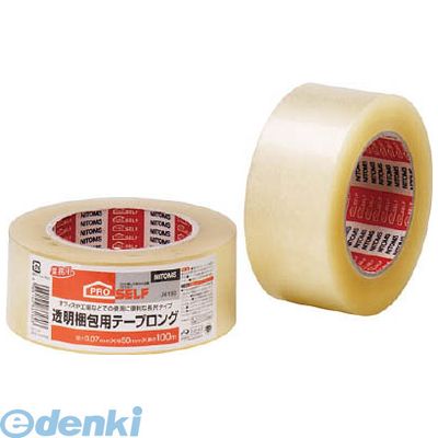 ED1949582 ニトムズ J6180 透明梱包用テープ ロング 透明梱包テープロング nitoms 50X100