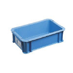 ED445838 DICプラスチック ［DA-5 B］ ＤＡ型コンテナ ボックス型 外寸：Ｗ３２６×Ｄ２０４×Ｈ１００ 青 DA5B 500-4802