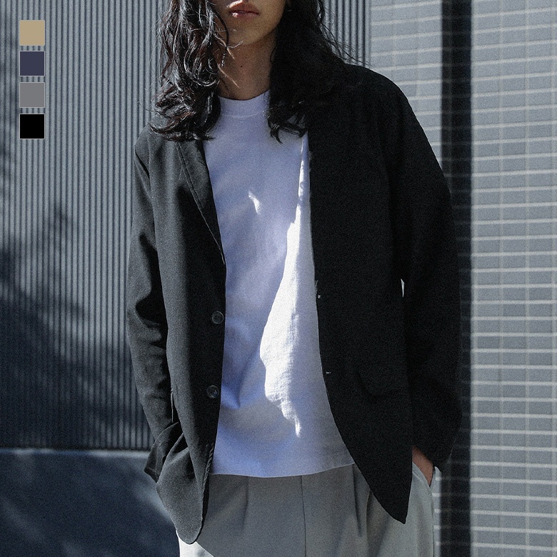 ジャケット メンズ アウター ライトアウター テーラード 長袖 羽織 ストレッチ ストレスフリー セットアップ 春 秋 【MEN】 上下セット 【TP】 羽織り テーラードジャケット 襟付き ショート