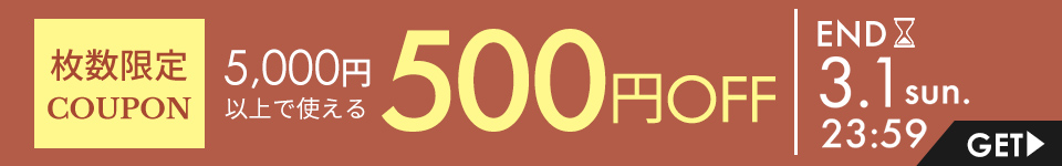 5000円以上で使える500円OFFクーポン