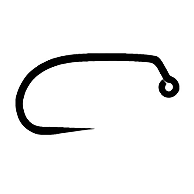 ヨーロピアン・スタイルのビーズ用ニンフィングフックNymph. 60 degrees vertical eye. Wide gape. Medium wire. Super fine barbless