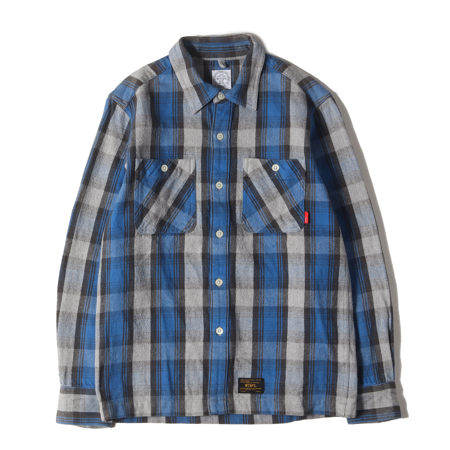 ブランド名: WTAPS (ダブルタップス)正式タイトル: UNION L/S 01素材: コットン100%付属品: なし〈キーポイント〉 ヘビーウェイト生地を使用し、ボックスシルエットで仕上げたフラ