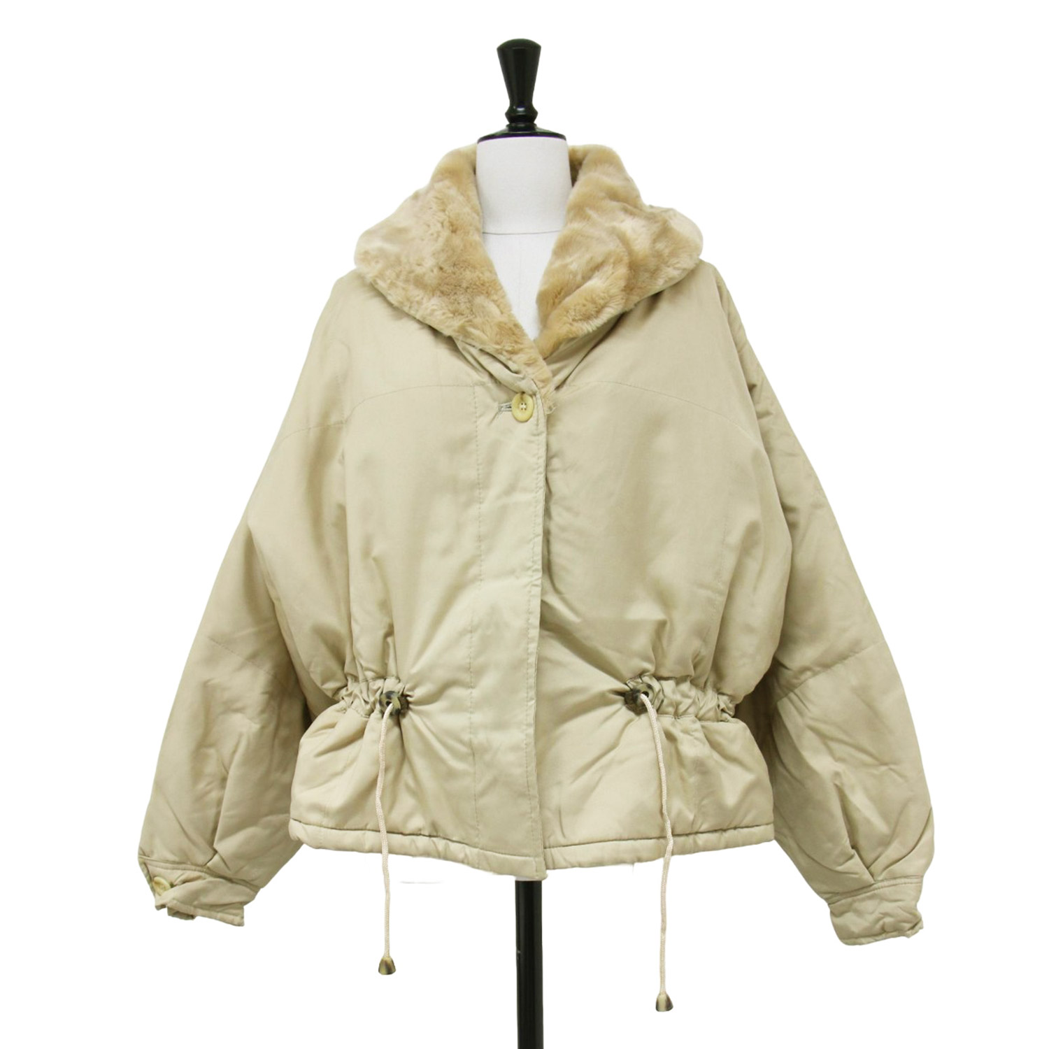 Trussardi トラサルディ ジャケット ベージュ サイズ:42(L) / フェイクファー 中わた ジャケット / ショート丈 キルティング ラグランス
