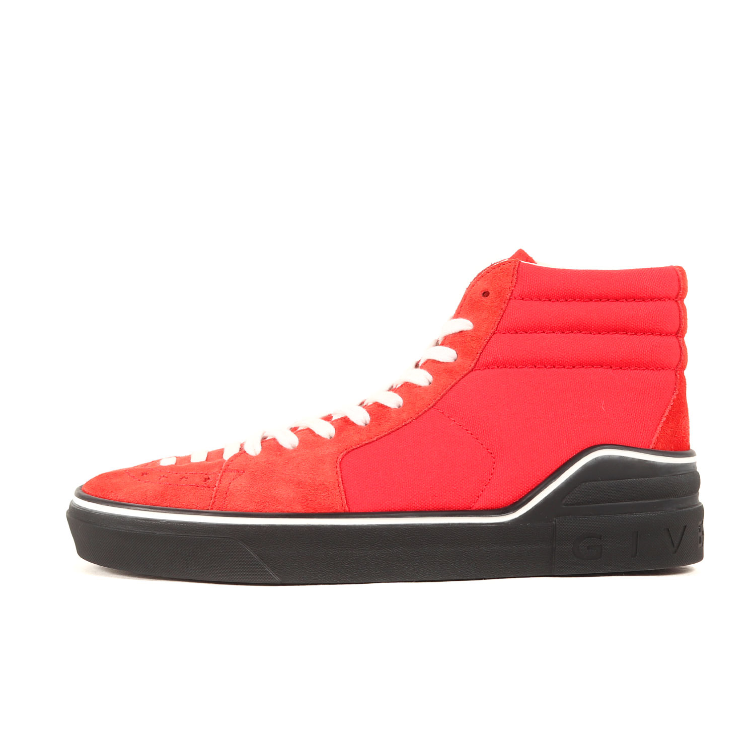 ブランド名: GIVENCHY (ジバンシィ)素材: スウェード キャンバス付属品: 箱なし、シューズ袋あり〈キーポイント〉 "VANS SK8-HI"タイプで仕上げたスウェードコ