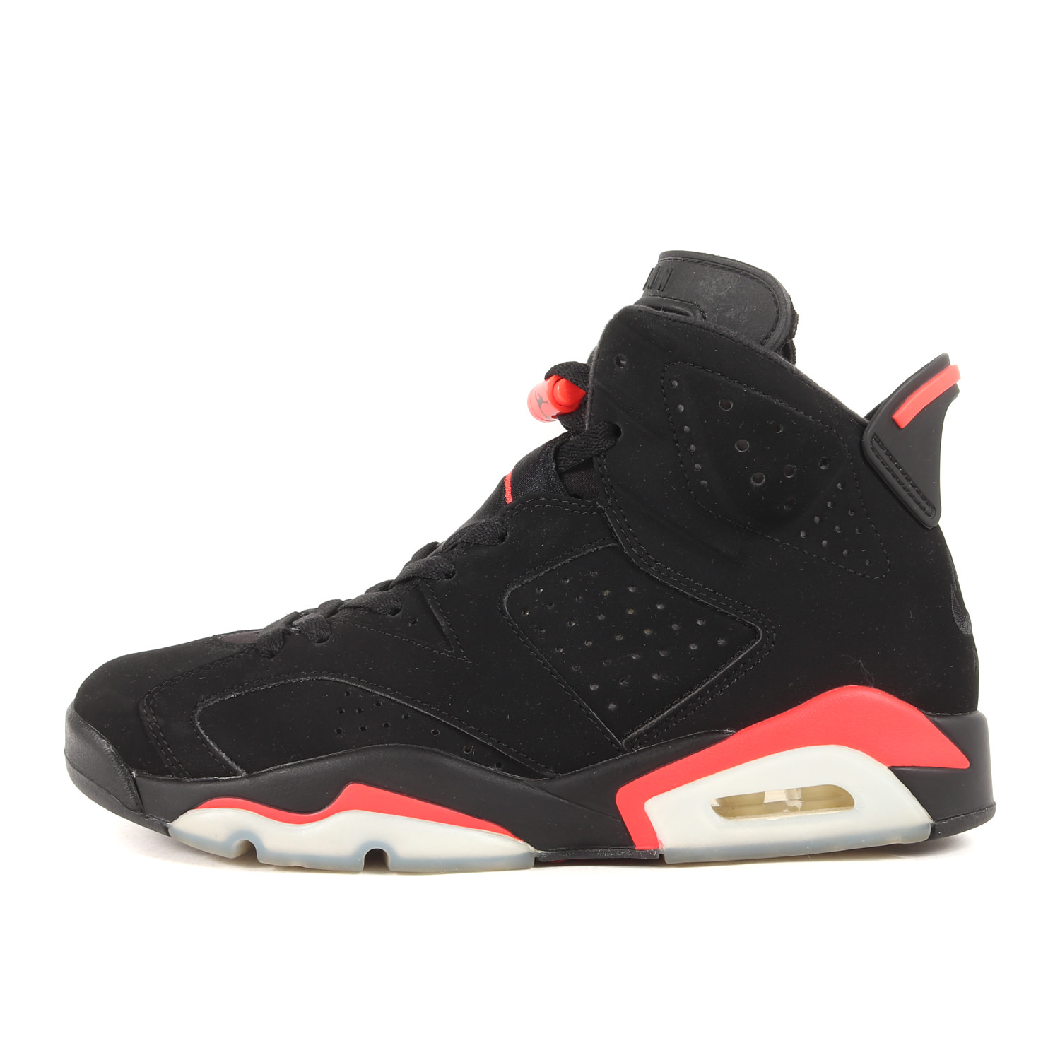 ブランド名: NIKE (ナイキ)リリース時期: 2018年正式タイトル: AIR JORDAN 6 RETRO品番: 384664-060素材: ヌバック付属品: 箱 ナイキジャパン黒タグ〈キーポイ