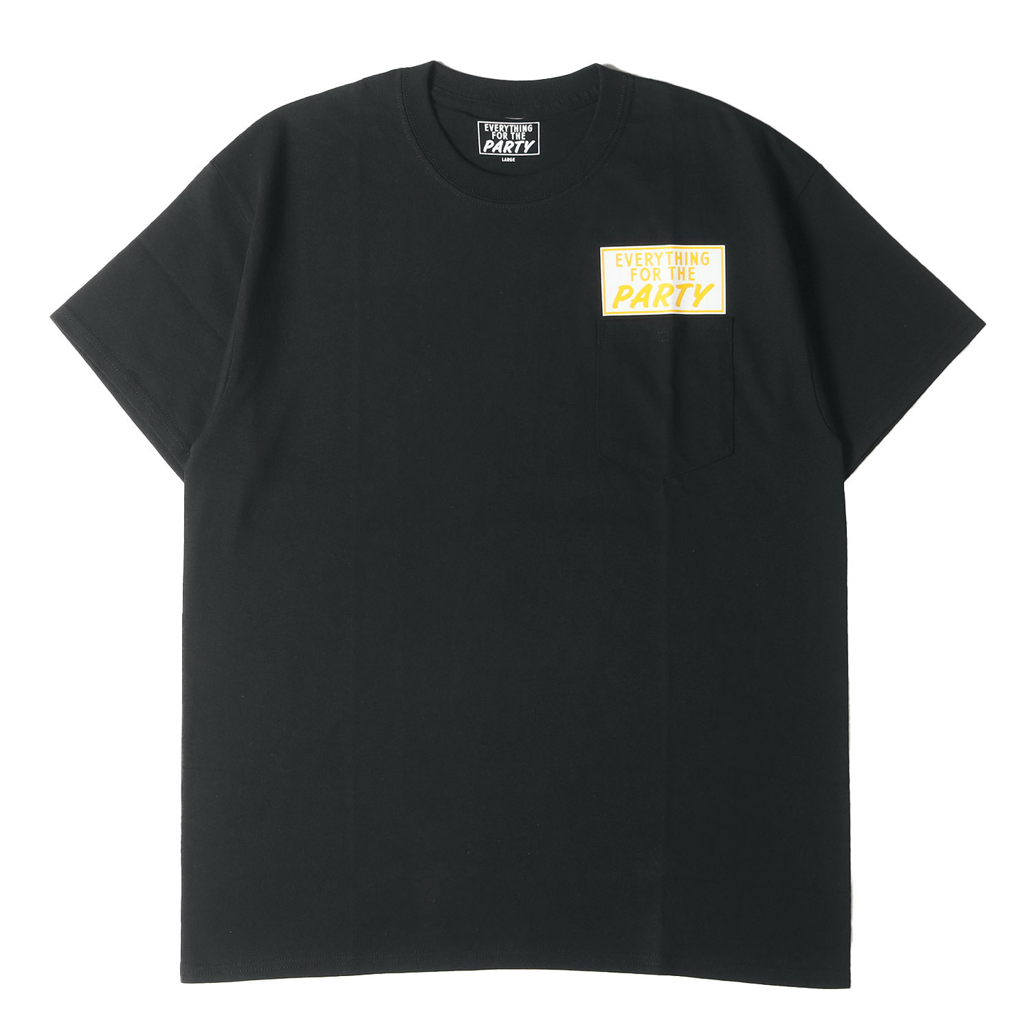 ブランド名: EVERYTHING FOR THE PARTY (エブリシングフォーザパーティー)素材: コットン100%付属品: なし〈キーポイント〉 BOXロゴをあしらったポケット付きのクルーネッ
