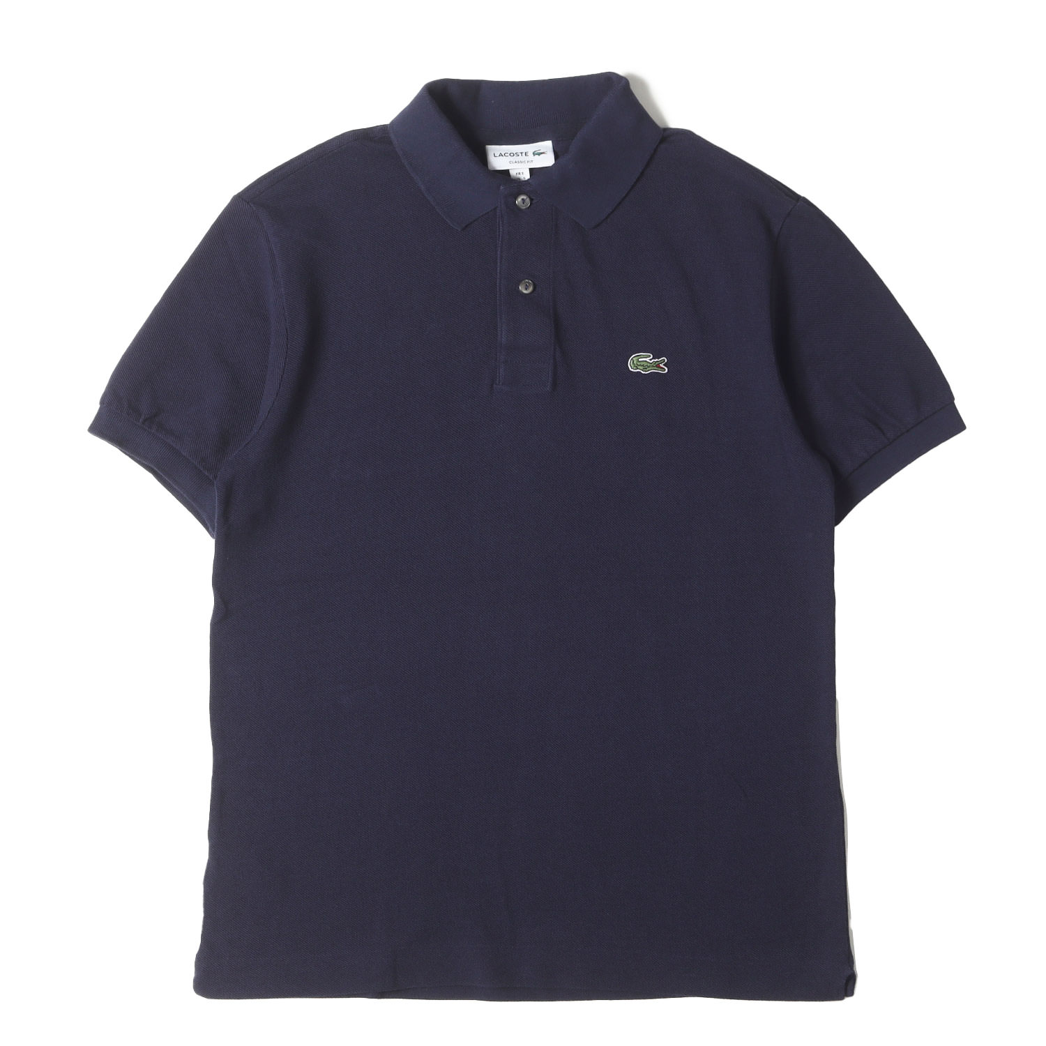 LACOSTE ラコステ ポロシャツ サイズ:US S / ワンポイント ワニワッペン 刺繍 ピケ ポロシャツ (F8455) / CLASSIC FIT / ネイビー 紺 /