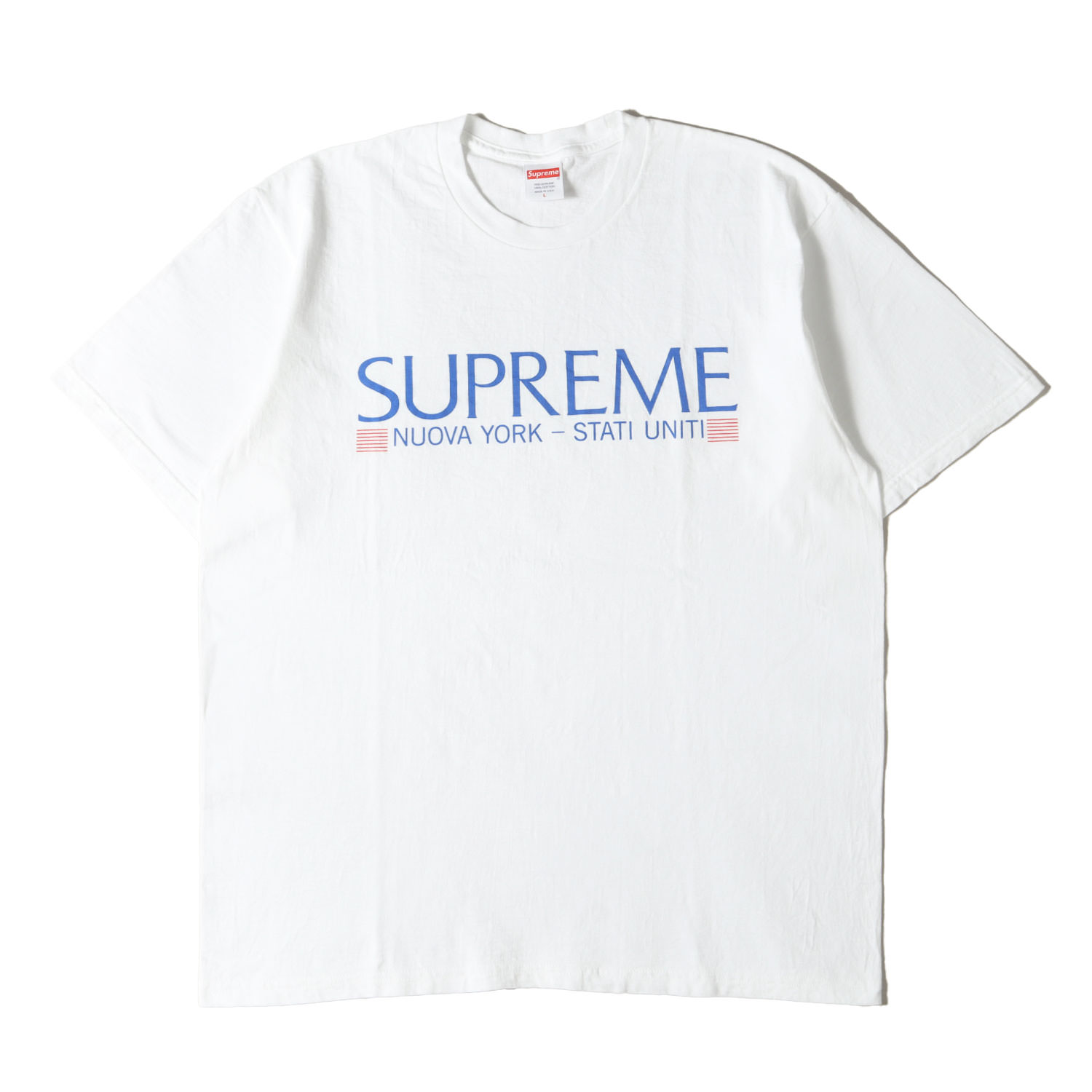 ブランド名: Supreme (シュプリーム)リリース時期: 2020年秋冬正式タイトル: Nuova York Tee素材: コットン100%付属品: なし〈キーポイント〉 ブランドロゴとスペイン語