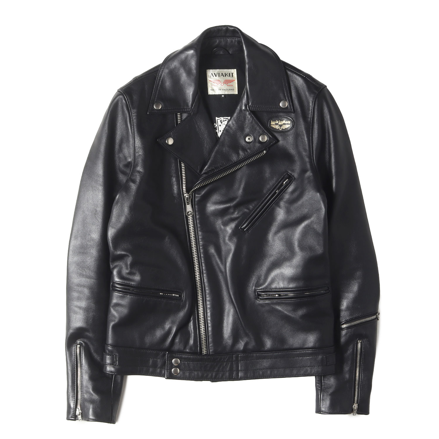 HYSTERIC GLAMOUR ヒステリックグラマー ジャケット ブラック サイズ:M 00s Lewis Leather Johnny Thunders サイクロン レザー ダブル