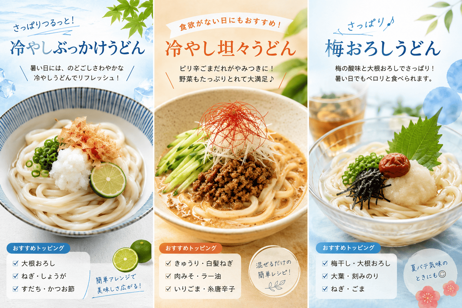 夏うどんレシピ