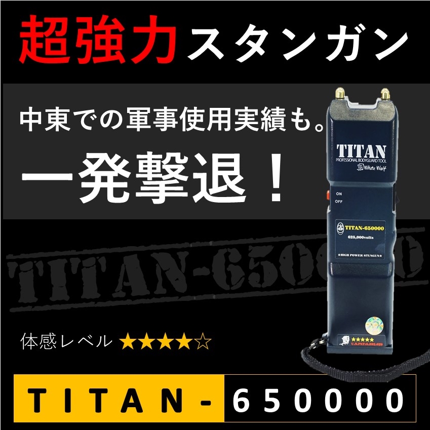 スタンガン Titan タイタン 軍事使用実績 フルパワー 送料無料 Yeg Mall