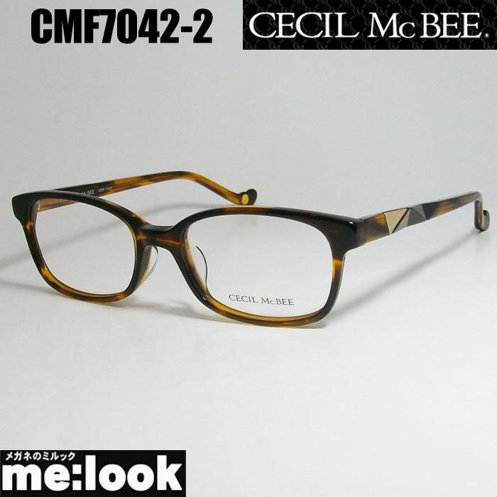 CECIL McBEE セシルマクビー レディース 眼鏡 メガネ フレーム CMF7042-2-50 度付可 クリアブラウン リビジョン製レンズでお好きなサング