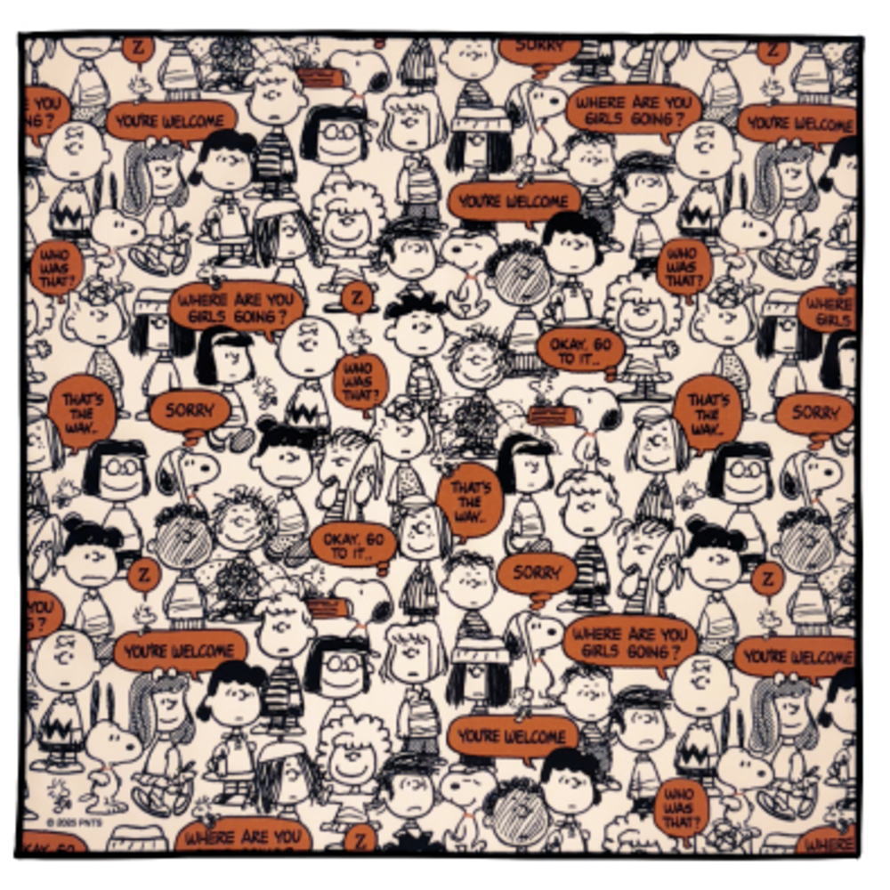 【スヌーピー】【SNOOPY】ランチクロス【ピーナッツギャング】【ウッドストック】【すぬーぴー】【アニメ】【敷物】【風呂敷】【包み】【弁当】【子供】【キッズ】【遠足】【アウト
