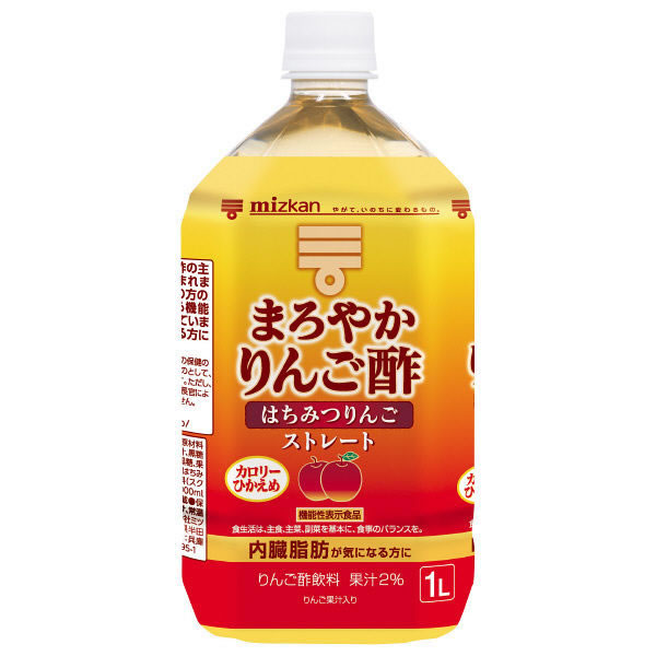 【商品詳細】 商品名:ミツカン まろやかりんご酢 はちみつりんご ストレート 1000ml 商品特長: りんご果汁をたっぷりと使用したまろやかなりんご酢に、はちみつを加えた、おいしいりんご酢飲料です。