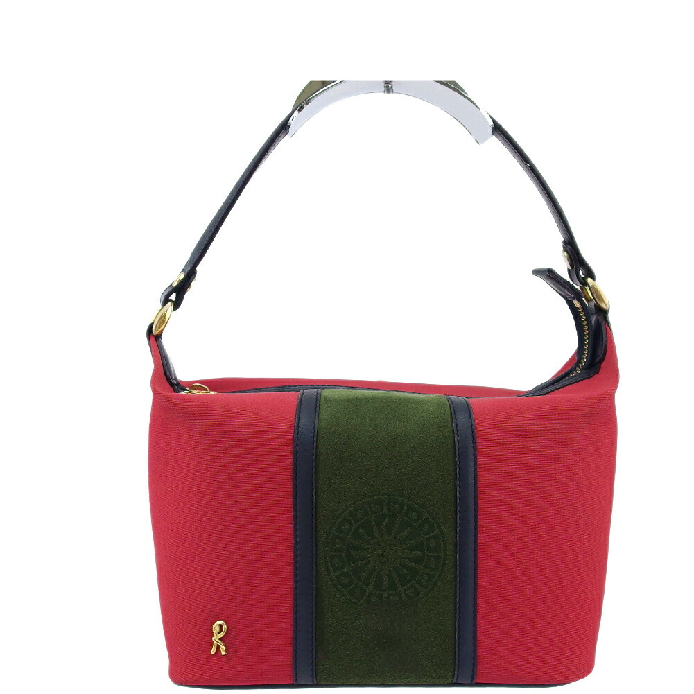 ロベルタ・ディ・カメリーノ Roberta di Camerino ハンドバッグレッド×ネイビー×グリーン Rosso レディース 中古