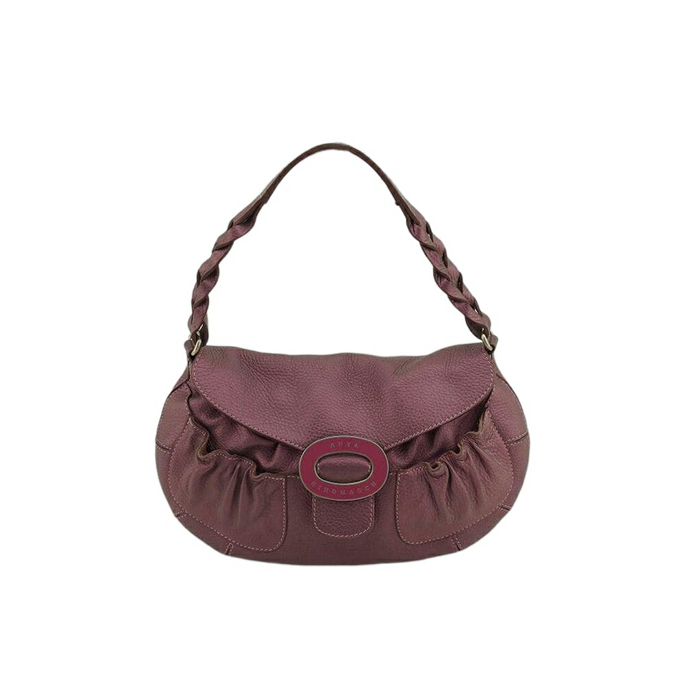 アニヤ・ハインドマーチ Anya Hindmarch ハンドバッグロゴプレート ピンク シルバー ゴールド レディース 中古