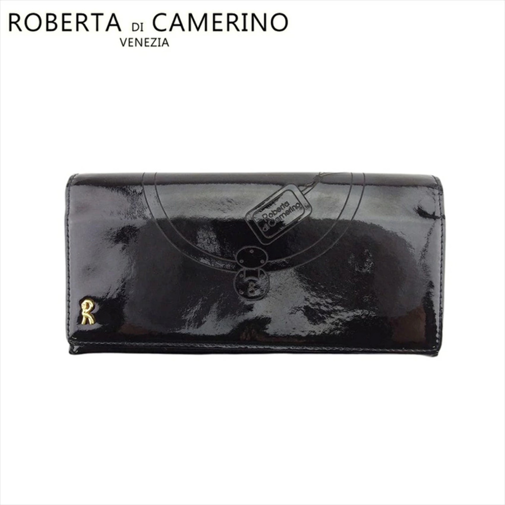 ロベルタ・ディ・カメリーノ Roberta di Camerino 長財布 ブラック レディース 中古