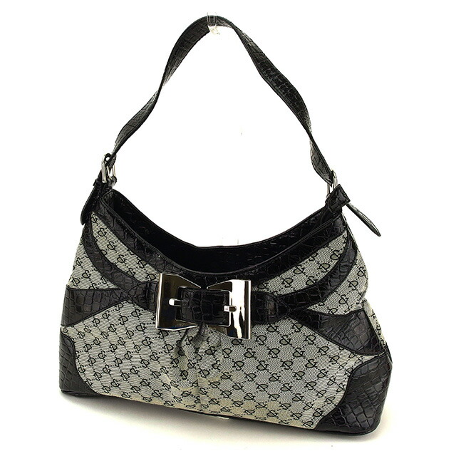 【20％OFFセール中】アンドバイピーアンドディ & by P & D ショルダーバッグ＆マーク柄 ブラック×シルバー系 レディース 中古