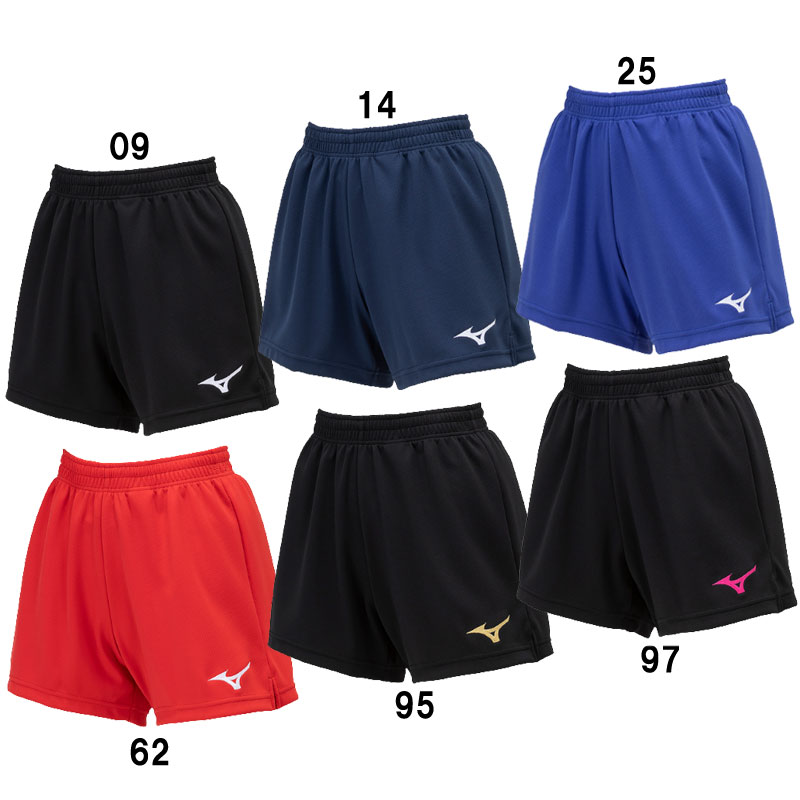 MIZUNO ゲームパンツ(バレーボール) ウィメンズ ジュニアスタンダードフィットでヒップに適度なゆとりがあるシルエットです。カラーバリエーションが豊富な定番ウィメンズシルエットのゲームパンツ股下1