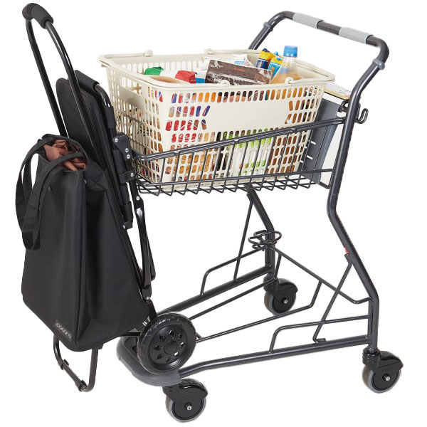 スーパーのカートに掛けられるフック付<br>※カートの形状によっては掛けられない場合もございます