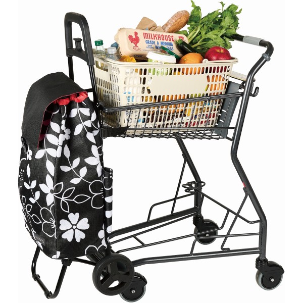 スーパーのカートに掛けられるフック付<br>※カートの形状によっては掛けられない場合もございます。