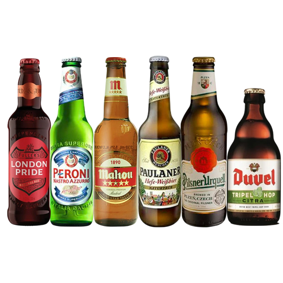 おすすめ海外ビールセット ヨーロッパ編 6本セット フラーズ ペローニ マオウ ポーラナー ピルスナーウルケル デュベル 送料無料
