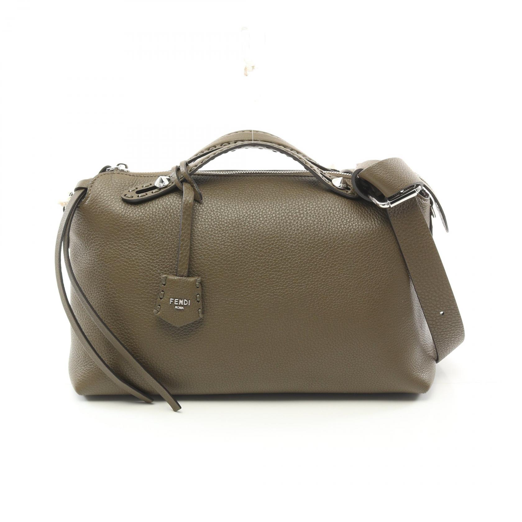フェンディ FENDI バイ ザ ウェイ セレリア ラージ ハンドバッグ バッグ レザー レディース カーキ系 8BL156ASU2F1F2W 【新品】