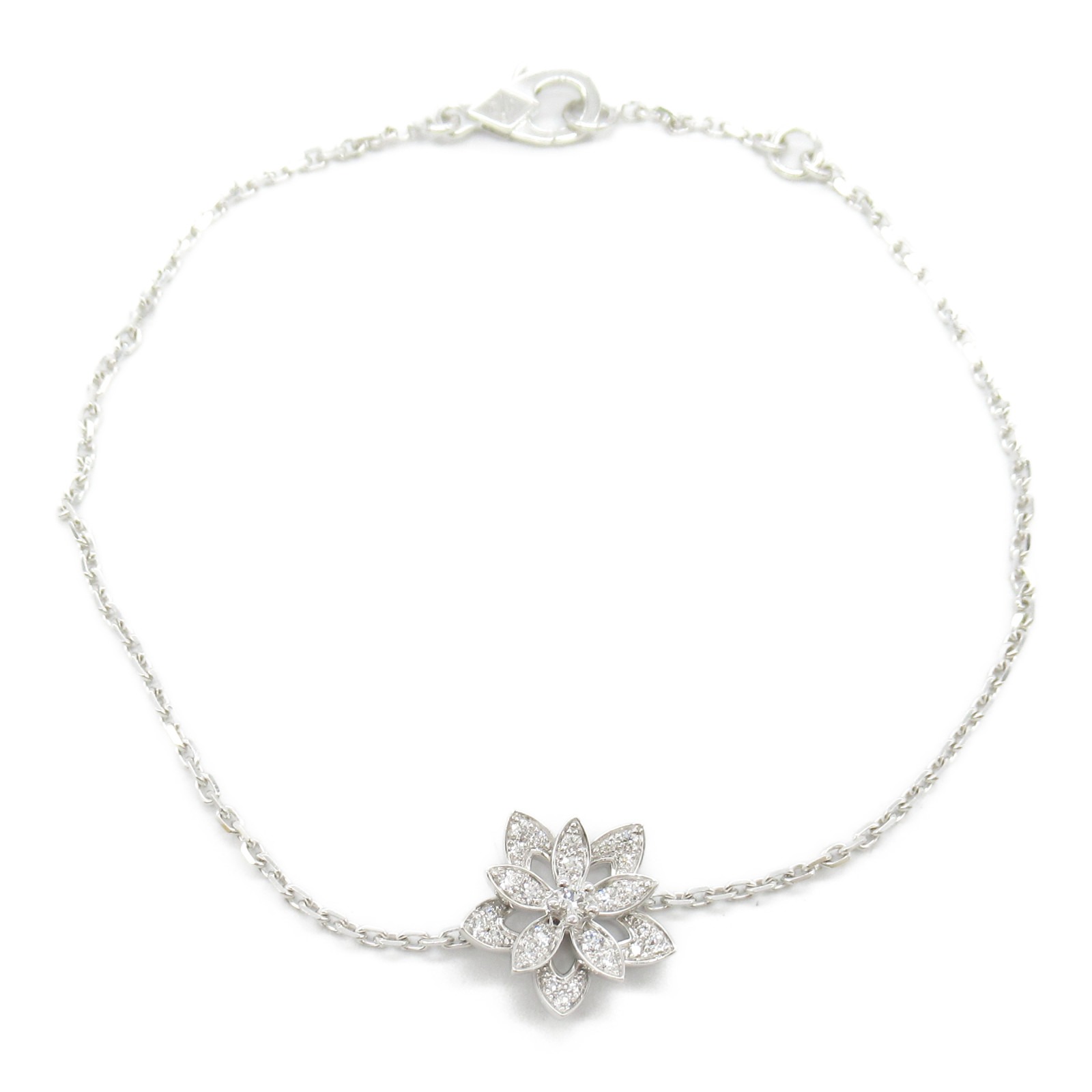 ヴァンクリーフ＆アーペル Van Cleef & Arpels ロータス ブレスレット ダイヤ ブレスレット アクセサリー K18WG（ホワイトゴールド） ダ