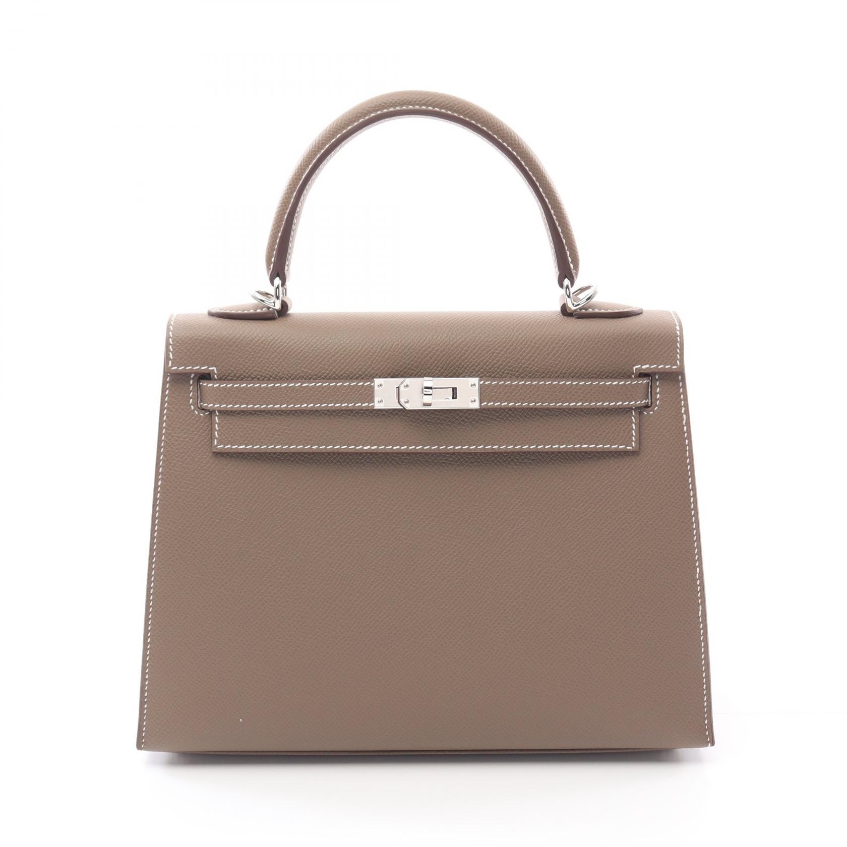 エルメス HERMES ケリー25 ハンドバッグ バッグ ヴォーエプソン ヴォーエプソン レディース ブラウン系 038416CK 【中古】