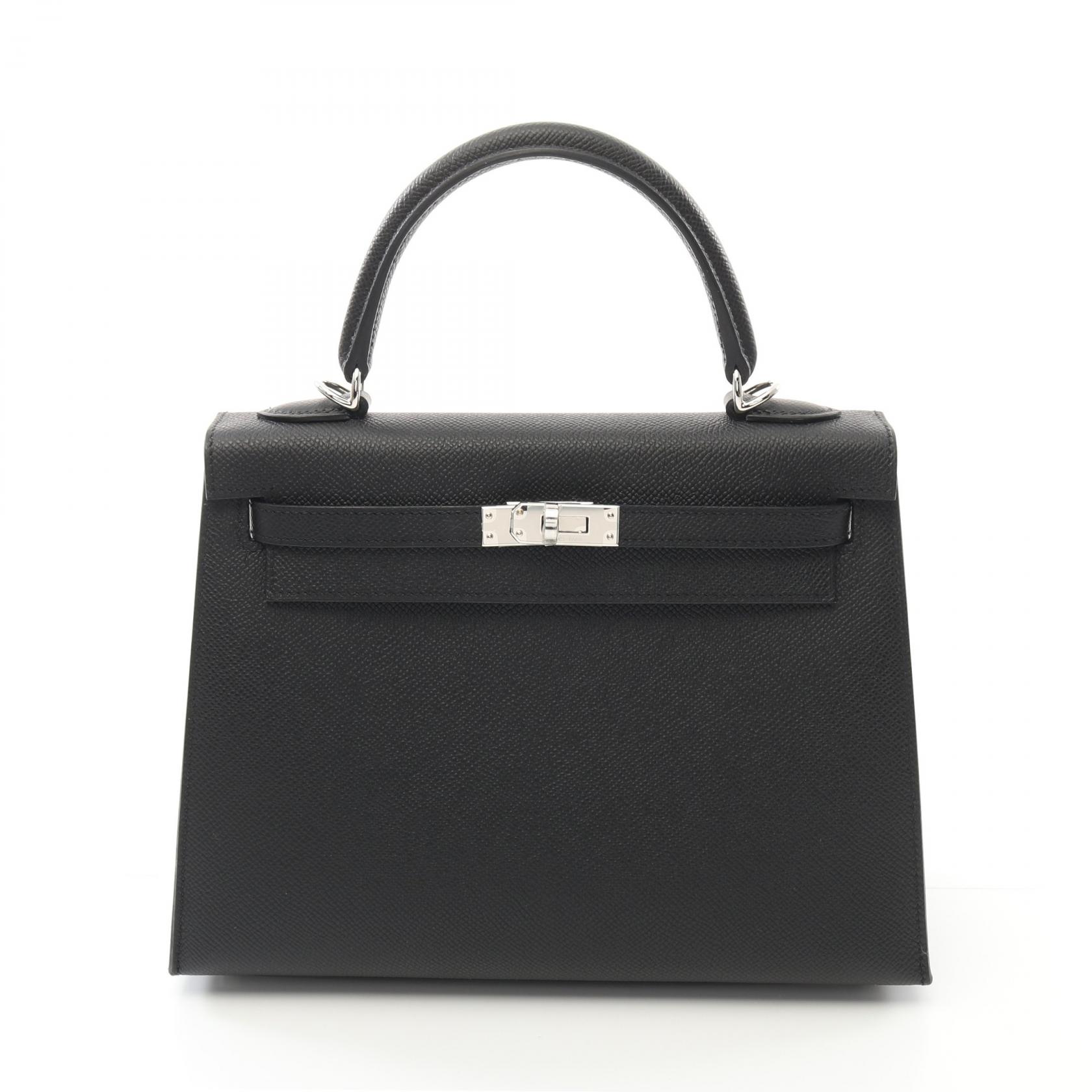 エルメス HERMES ケリー25 ハンドバッグ バッグ レザー ヴォーエプソン ヴォーエプソン レディース ブラック系 【中古】