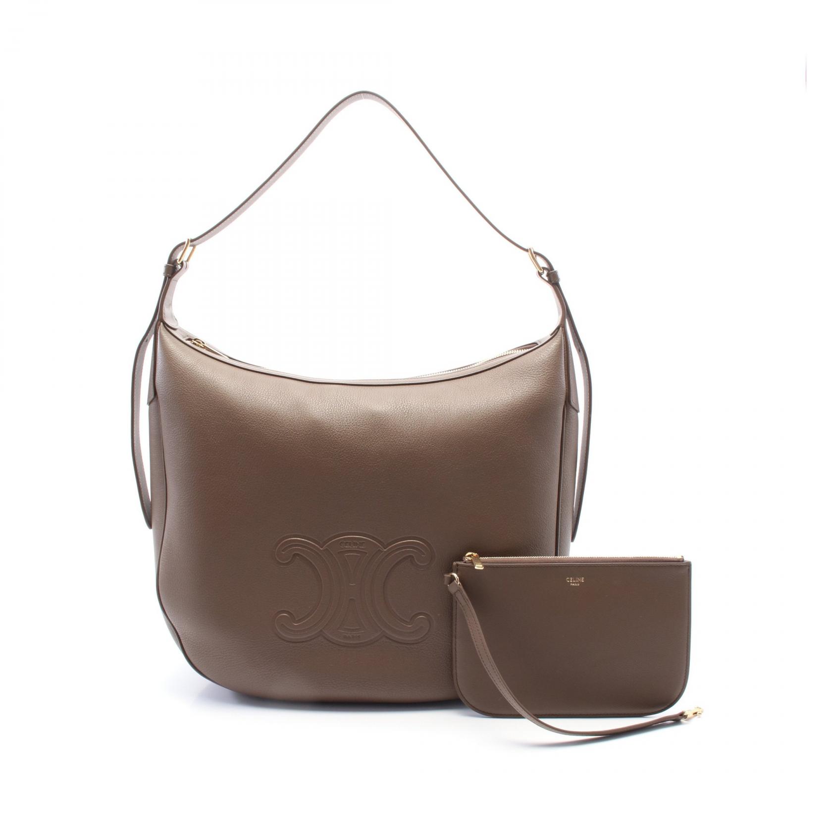 セリーヌ CELINE ラージ エロイズ ショルダーバッグ バッグ レザー レディース ブラウン系 117243FLH19BG 【新品】
