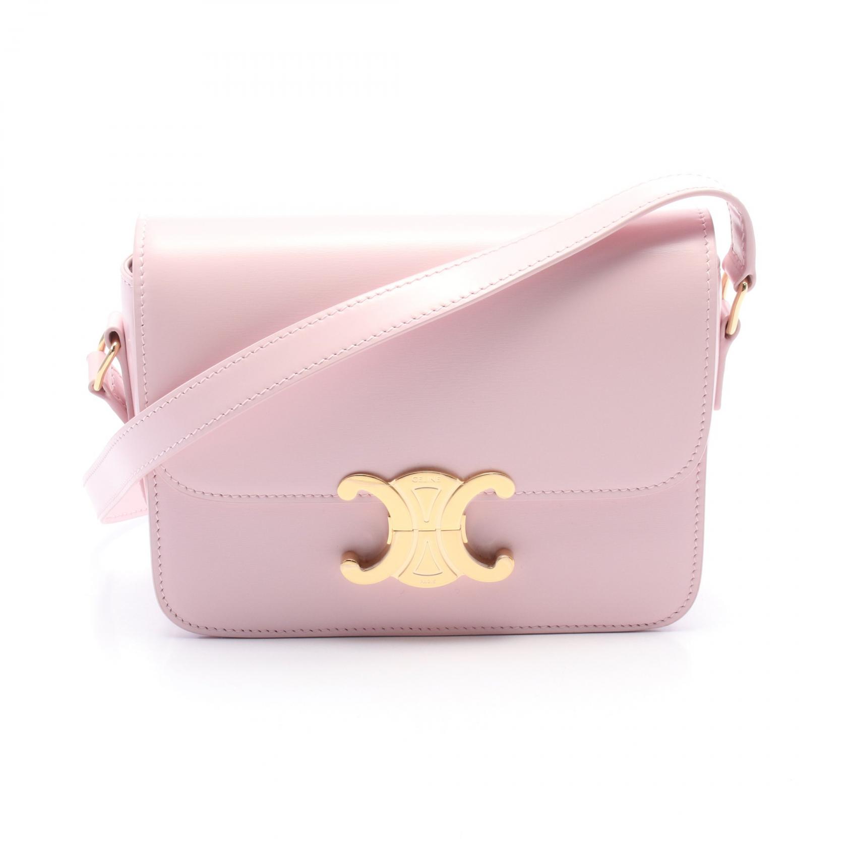 セリーヌ CELINE ティーン トリオンフ バッグ ショルダーバッグ バッグ レザー レディース ピンク系 188423BF424PP 【新品】