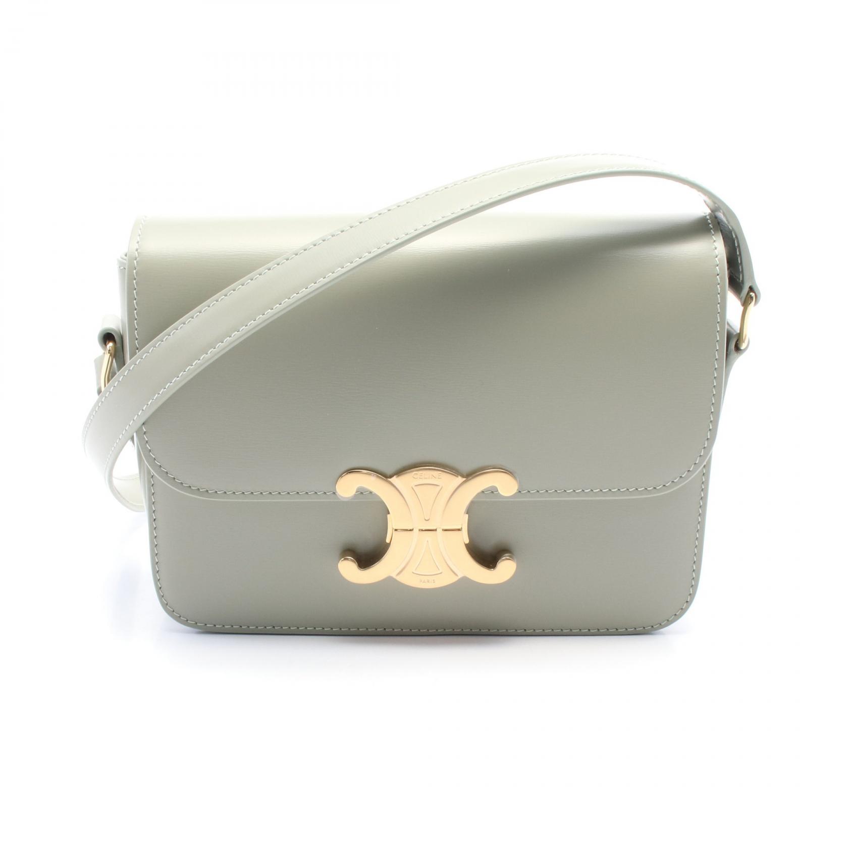 セリーヌ CELINE ティーン トリオンフ バッグ ショルダーバッグ バッグ レザー レディース グリーン系 188423BF431LY 【新品】