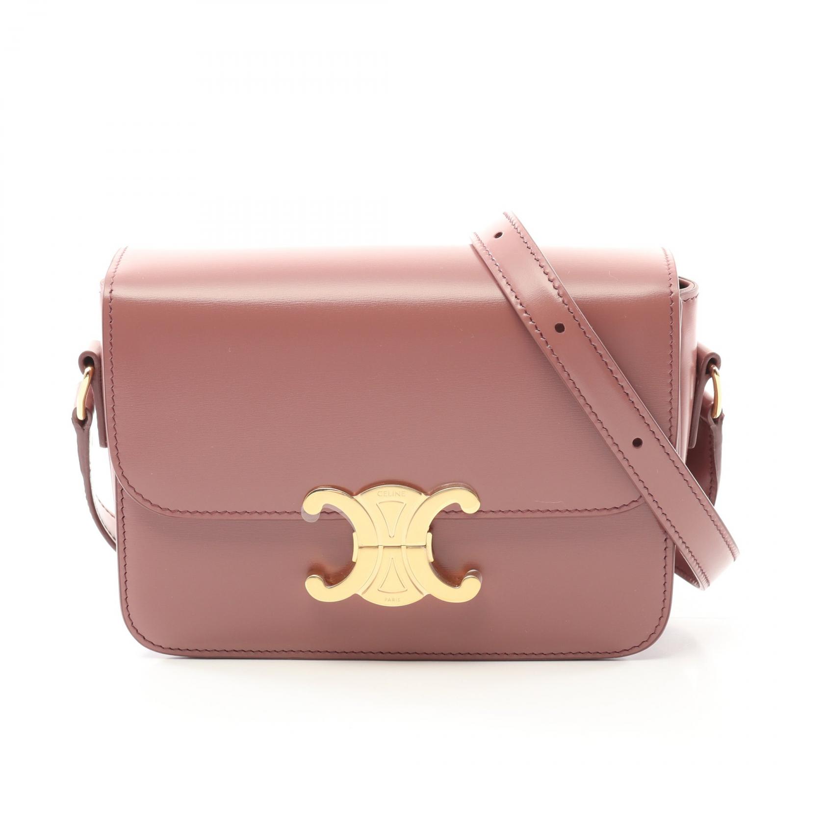 セリーヌ CELINE ティーン トリオンフ バッグ ショルダーバッグ バッグ レザー レディース ピンク系 188423BF424VR 【新品】