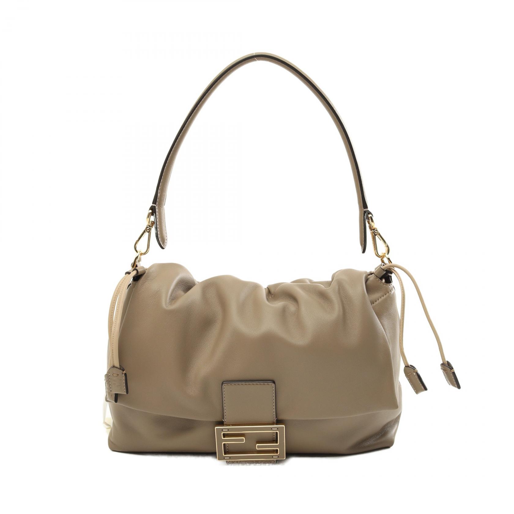フェンディ FENDI マンマバゲット ラージ ショルダーバッグ バッグ レザー レディース ベージュ系 8BR834AQ0DF0E65 【新品】