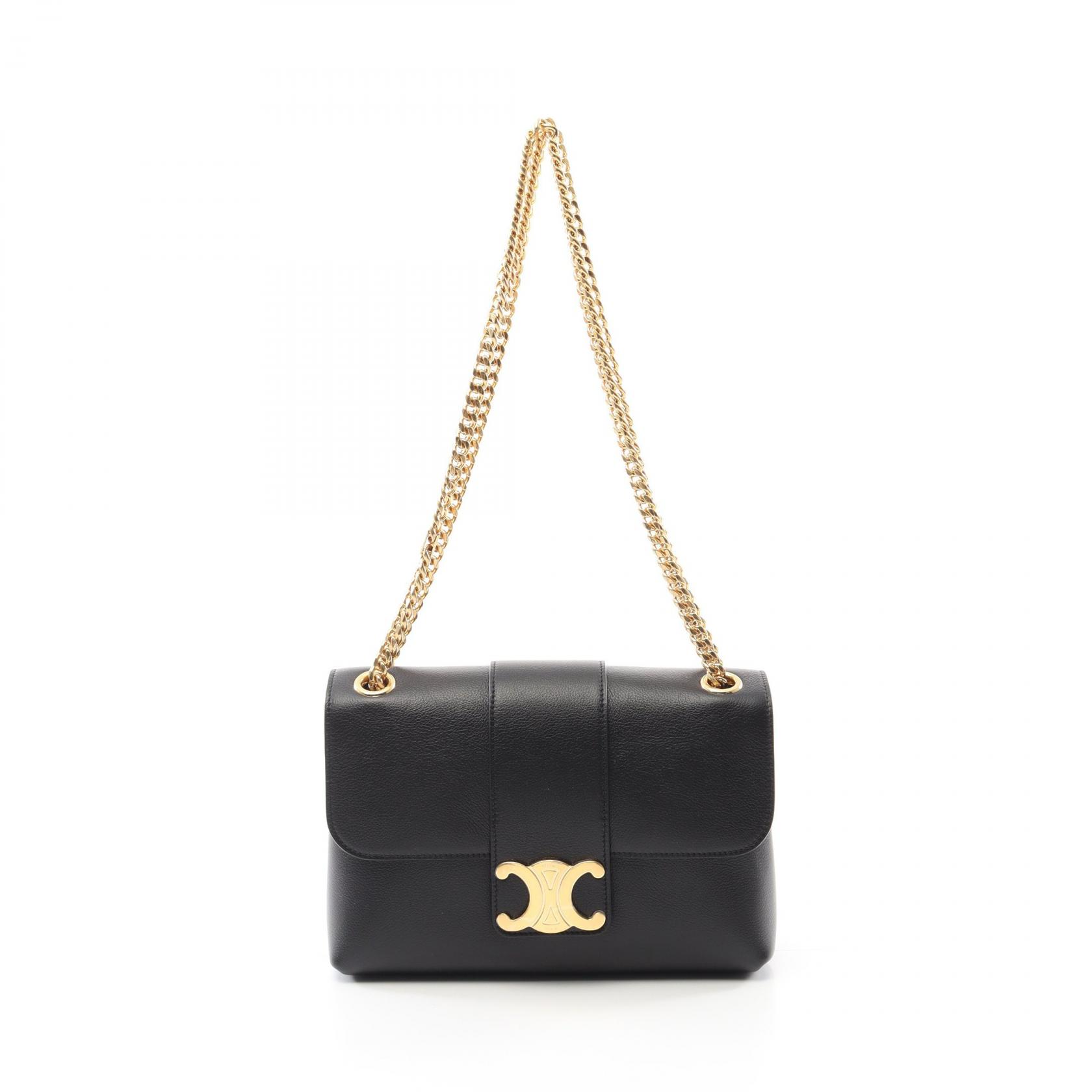 セリーヌ CELINE ヴィクトワール ミディアム ショルダーバッグ バッグ レザー レディース ブラック系 115853FDU38NO 【新品】